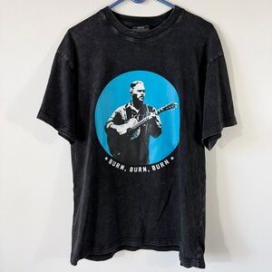 Zach Bryan Burn Burn Burn Tour Concert T Shirt Black Size M